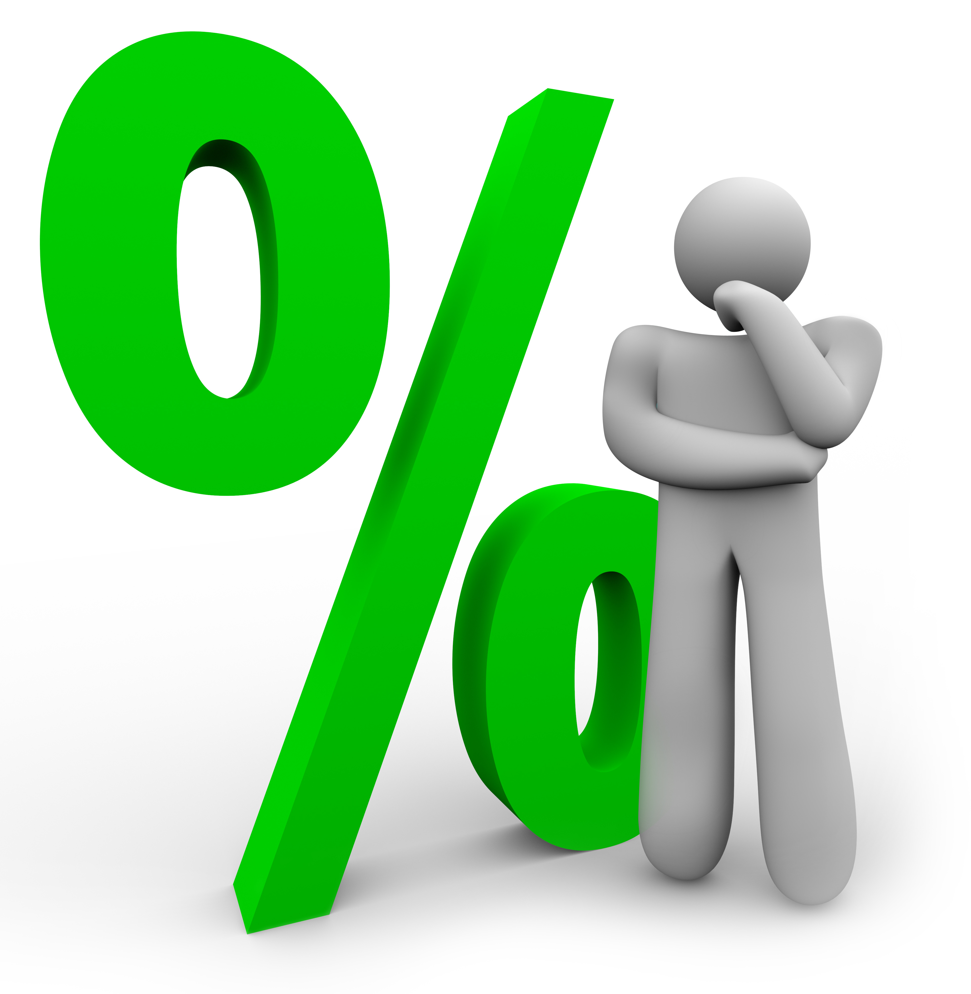 Percentage Sign - Thinking Man and Percent Symbol - ST3PP